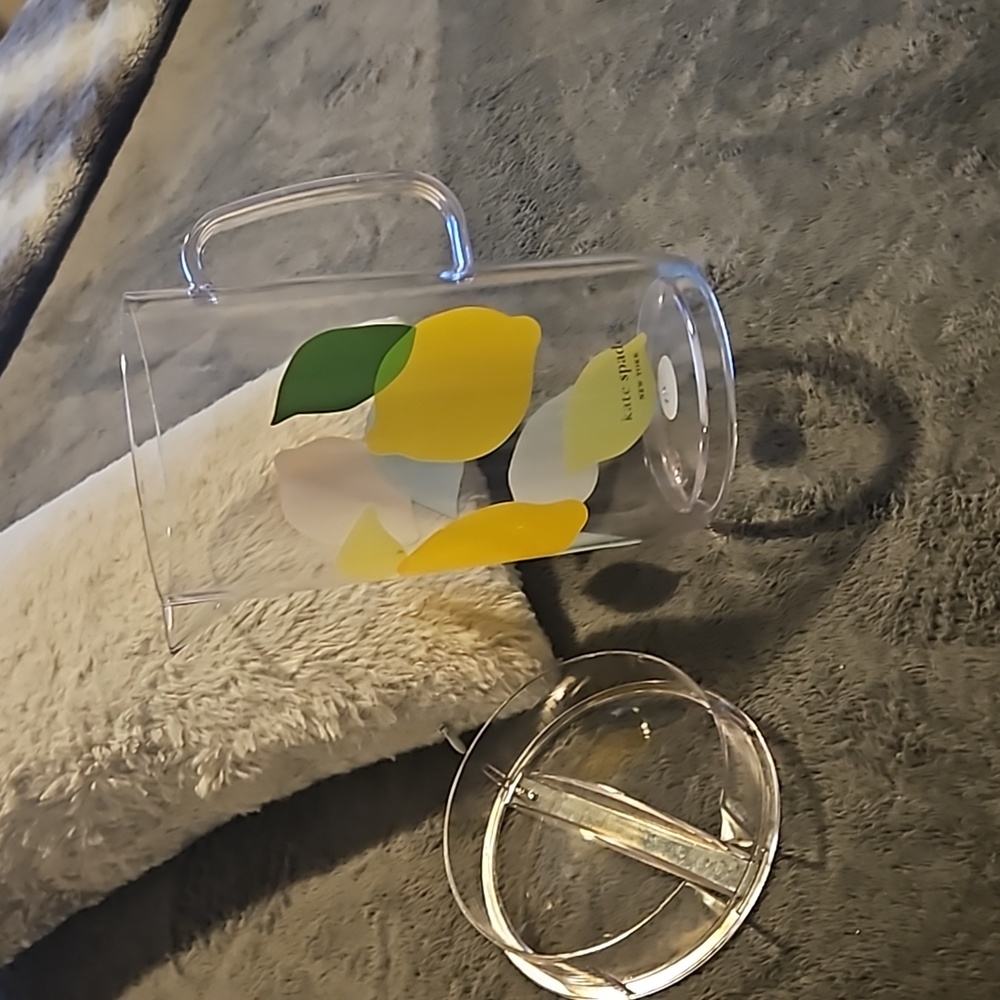KATE SPADE drinking pitcher yellow and green 8.5" - Picture 4 of 5